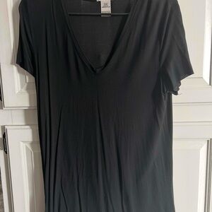 PINK Victoria's Secret Super Soft Black V-Neck Tee
